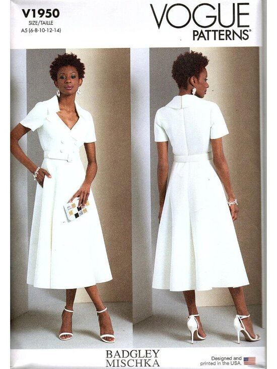 Vogue Other - Vogue V1950 Misses 6 to 14 Badgley Mischka Dress Uncut Sewing Pattern